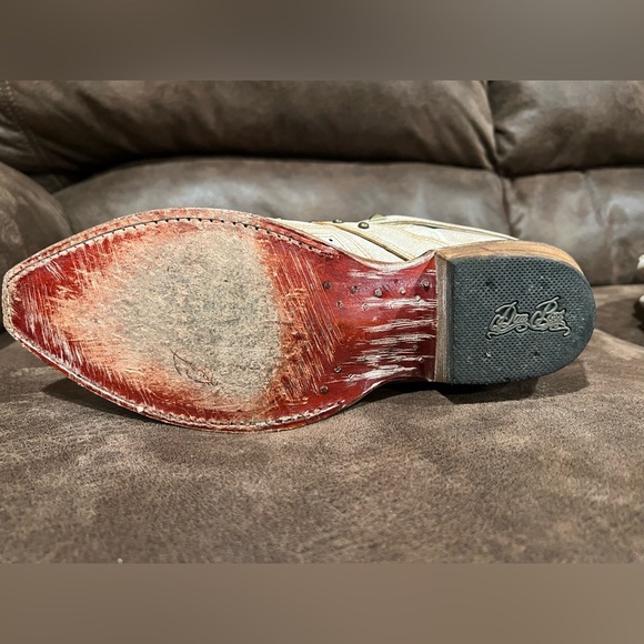 Dan Post Restless Cream Western Heeled Boots - Picture 5 of 7